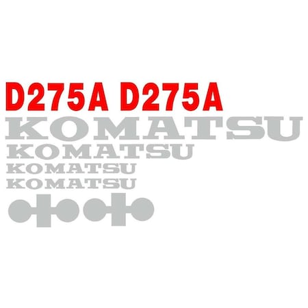 Aftermarket D275A  Komatsu Dozer Decal Set (Brand New) KOMD275ADECALSET